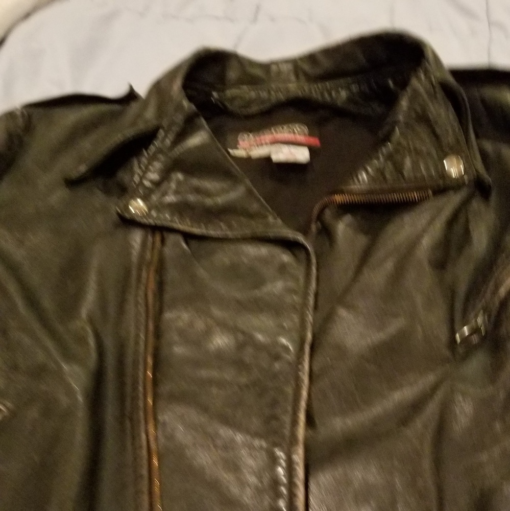 Vintage Brooks  leather coat